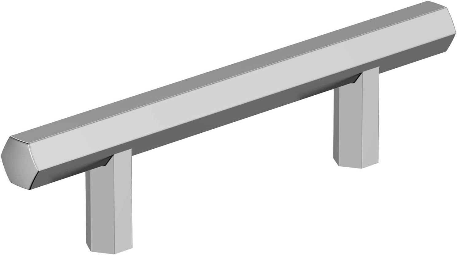 imageAmerock Cabinet Pull Matte Black 334 inch 96 mm CentertoCenter Caliber 1 Pack Drawer Pull Cabinet Handle Cabinet HardwarePolished Chrome