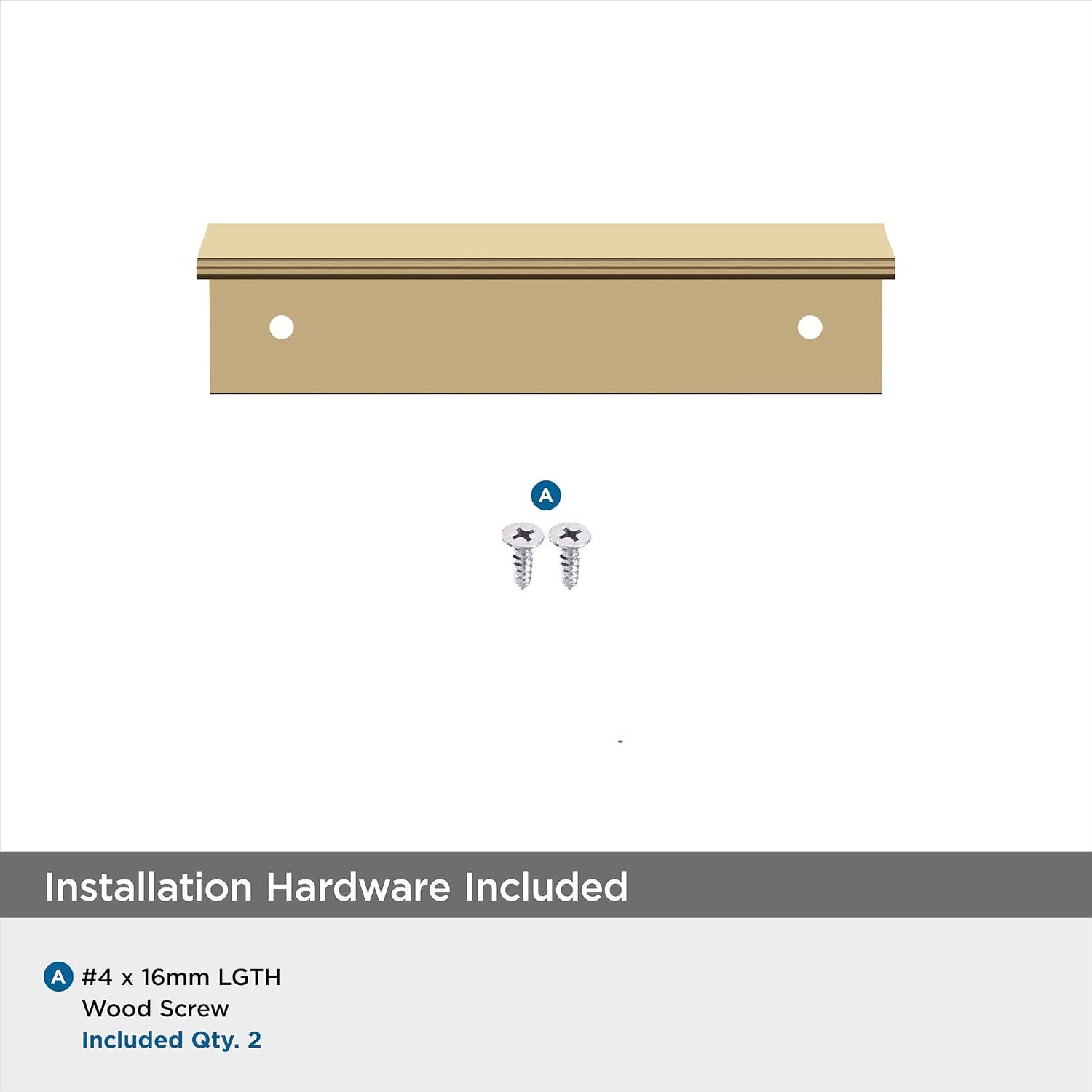 imageAmerock Cabinet Pull Matte Black 5116 inch 128 mm Center to Center Edge Pull 1 Pack Drawer Pull Drawer Handle Cabinet HardwareChampagne Bronze