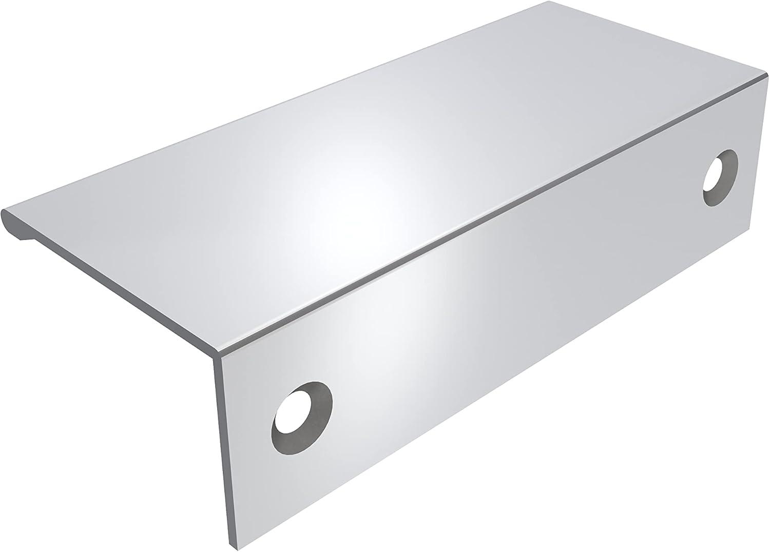 imageAmerock Cabinet Pull Matte Black 5116 inch 128 mm Center to Center Edge Pull 1 Pack Drawer Pull Drawer Handle Cabinet HardwarePolished Chrome