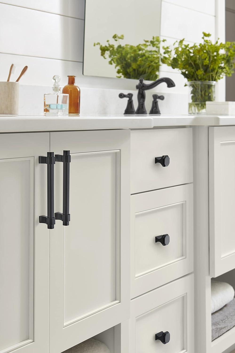 imageAmerock Cabinet Pull Matte Black 58 inch 16 mm Center to Center Remington 1 Pack Drawer Pull Drawer Handle Cabinet HardwareMatte Black