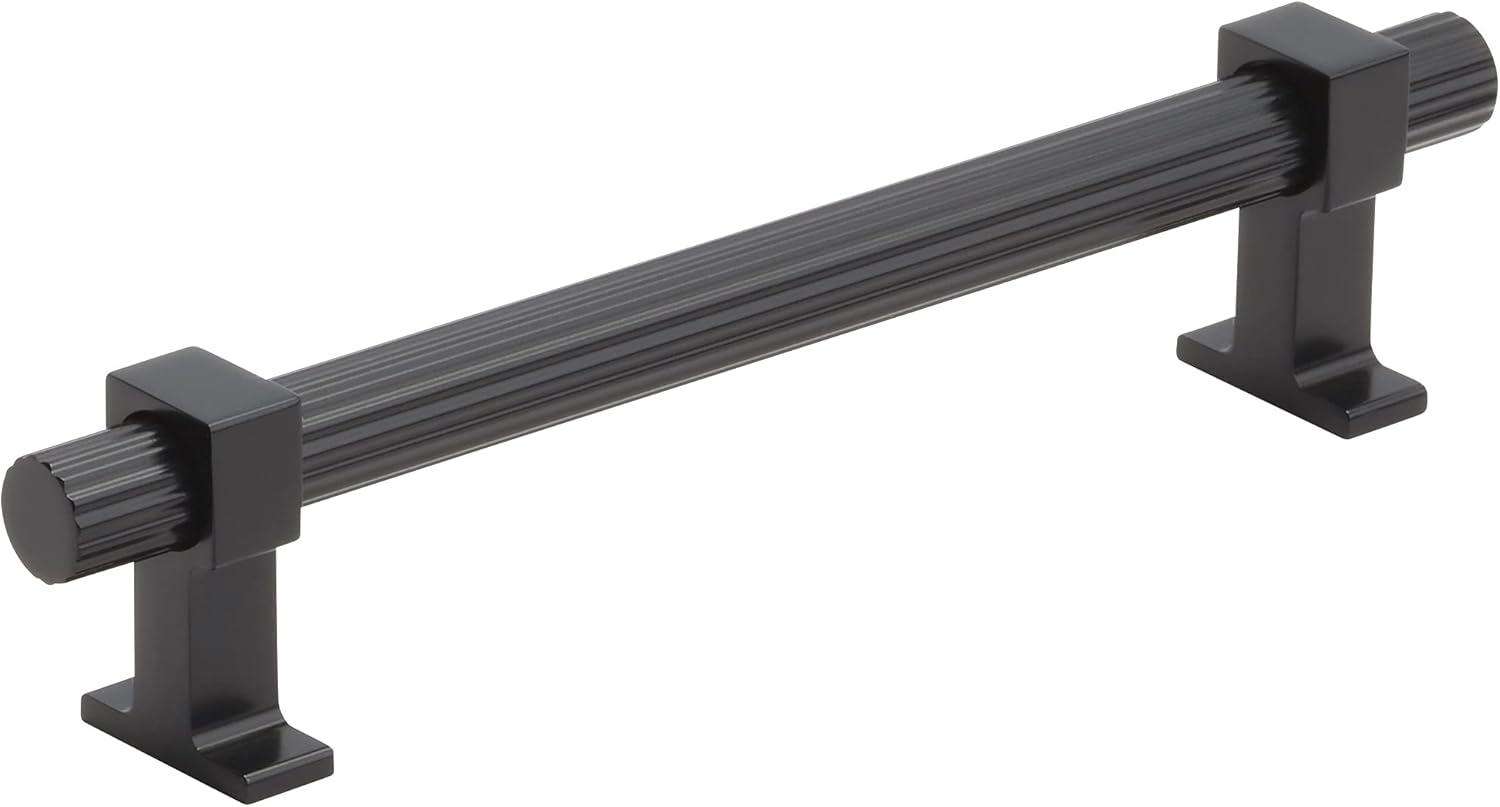imageAmerock Cabinet Pull Matte Black 6516 inch 160 mm Center to Center Carrigan 1 Pack Drawer Pull Drawer Handle Cabinet HardwareMatte Black