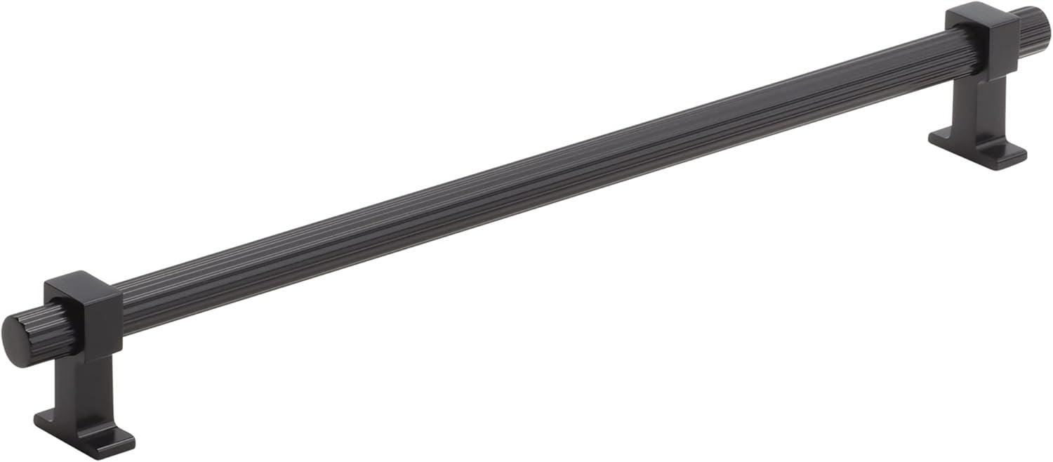 imageAmerock Cabinet Pull Matte Black 6516 inch 160 mm Center to Center Carrigan 1 Pack Drawer Pull Drawer Handle Cabinet HardwareMatte Black