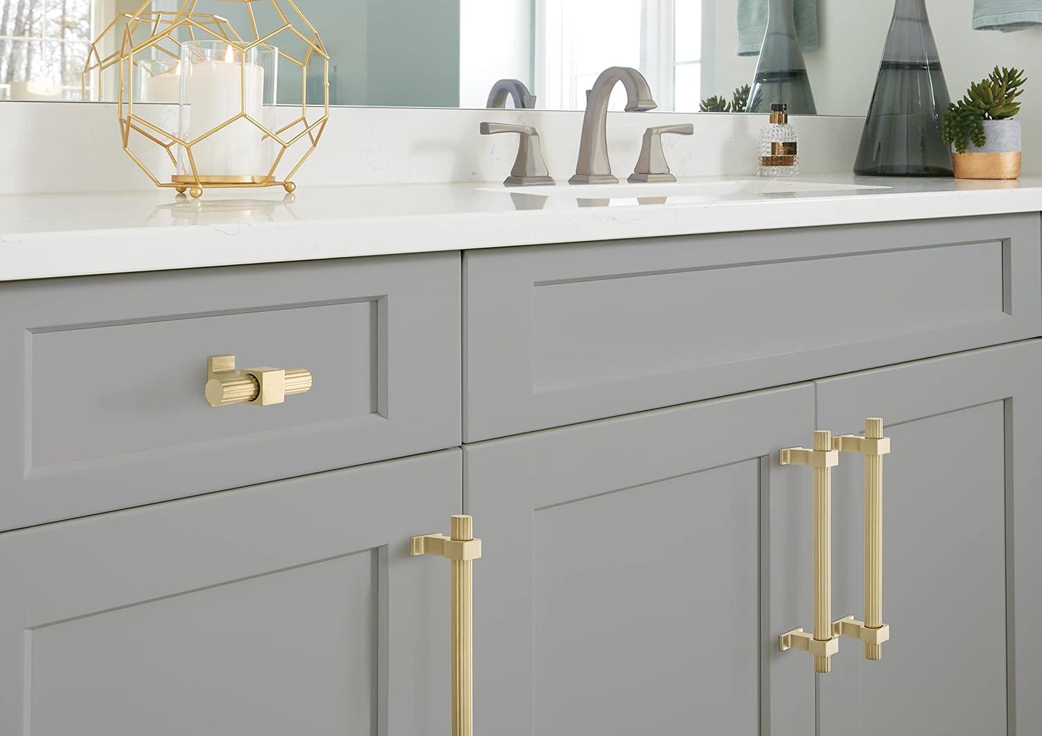imageAmerock Cabinet Pull Matte Black 6516 inch 160 mm Center to Center Carrigan 1 Pack Drawer Pull Drawer Handle Cabinet HardwareMatte Gold
