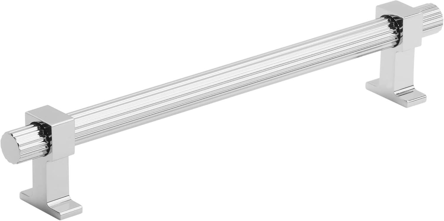 imageAmerock Cabinet Pull Matte Black 6516 inch 160 mm Center to Center Carrigan 1 Pack Drawer Pull Drawer Handle Cabinet HardwarePolished Chrome