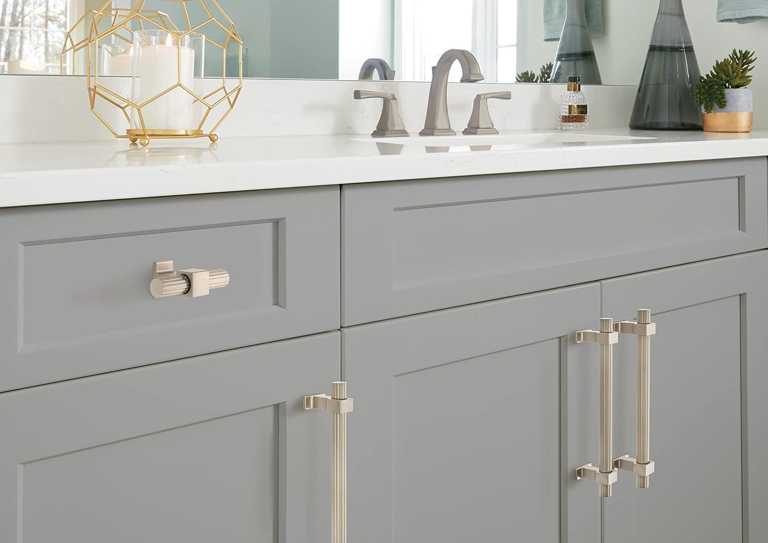 imageAmerock Cabinet Pull Matte Black 6516 inch 160 mm Center to Center Carrigan 1 Pack Drawer Pull Drawer Handle Cabinet HardwareSilver Champagne