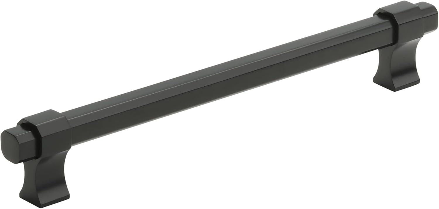 imageAmerock Cabinet Pull Matte Black 7916 inch 192 mm Center to Center Remington 1 Pack Drawer Pull Drawer Handle Cabinet HardwareMatte Black