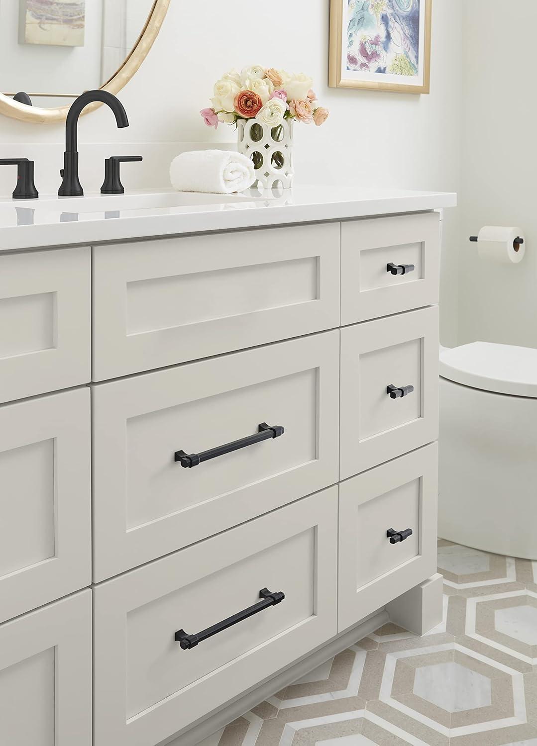 imageAmerock Cabinet Pull Matte Black 7916 inch 192 mm Center to Center Remington 1 Pack Drawer Pull Drawer Handle Cabinet HardwareMatte Black
