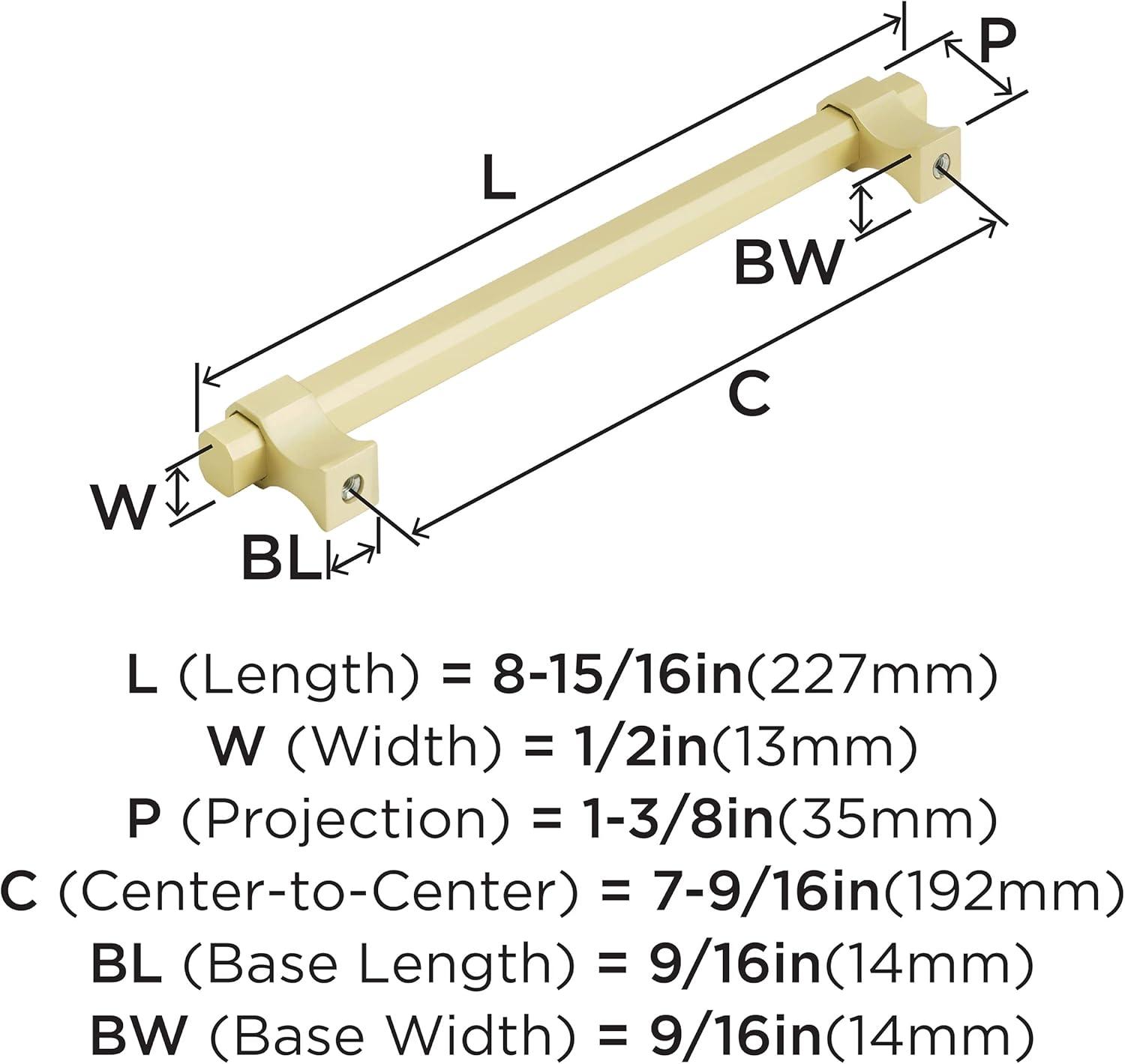 imageAmerock Cabinet Pull Matte Black 7916 inch 192 mm Center to Center Remington 1 Pack Drawer Pull Drawer Handle Cabinet HardwareMatte Gold