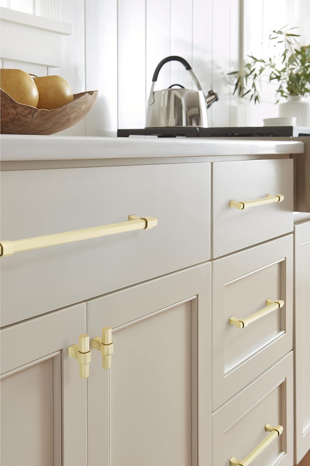 imageAmerock Cabinet Pull Matte Black 7916 inch 192 mm Center to Center Remington 1 Pack Drawer Pull Drawer Handle Cabinet HardwareMatte Gold
