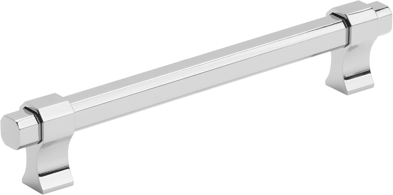 imageAmerock Cabinet Pull Matte Black 7916 inch 192 mm Center to Center Remington 1 Pack Drawer Pull Drawer Handle Cabinet HardwarePolished Chrome