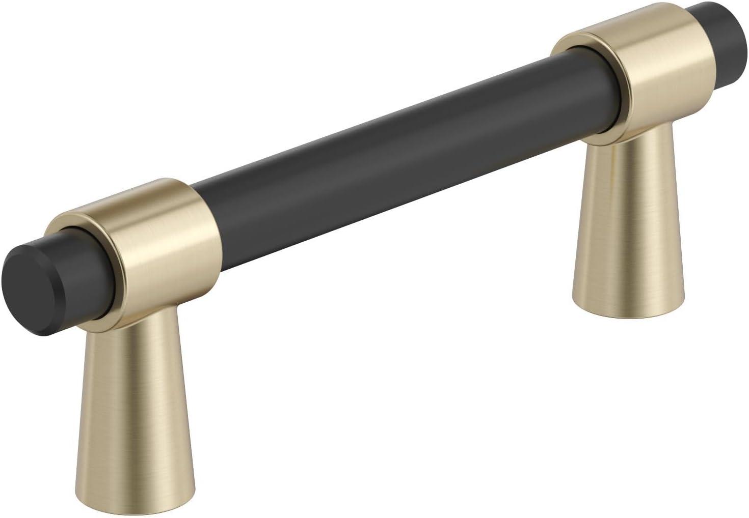 imageAmerock Cabinet Pull Matte BlackChampagne Bronze 334 inch 96 mm CentertoCenter Mergence 1 Pack Drawer Pull Cabinet Handle Cabinet HardwareMatte BlackGolden Champagne
