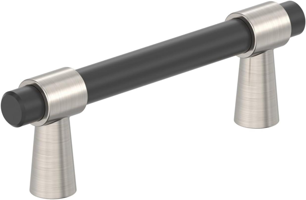 imageAmerock Cabinet Pull Matte BlackChampagne Bronze 334 inch 96 mm CentertoCenter Mergence 1 Pack Drawer Pull Cabinet Handle Cabinet HardwareMatte BlackSatin Nickel