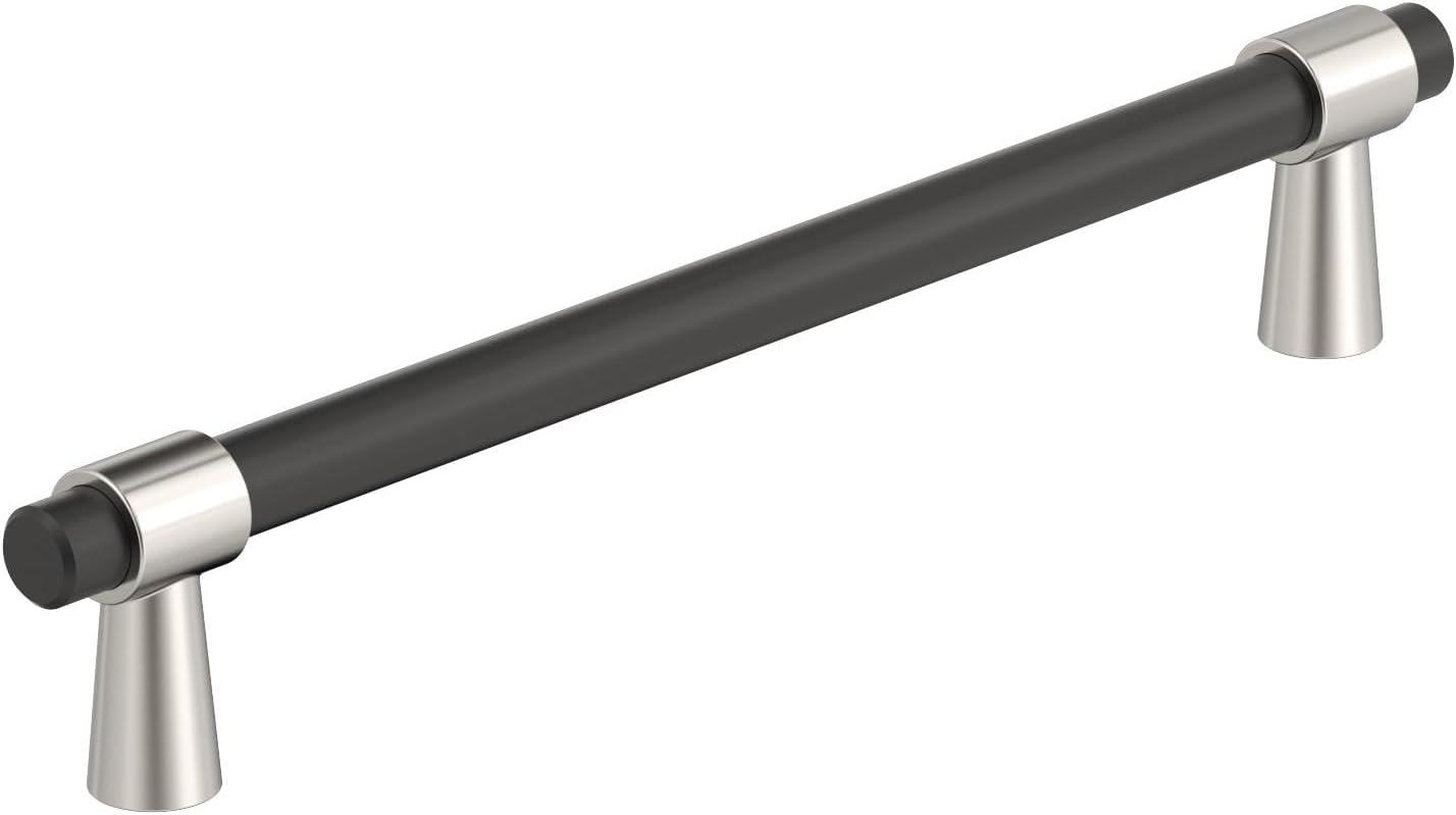 imageAmerock Cabinet Pull Matte BlackChampagne Bronze 334 inch 96 mm CentertoCenter Mergence 1 Pack Drawer Pull Cabinet Handle Cabinet HardwareMatte BlackPolished Nickel