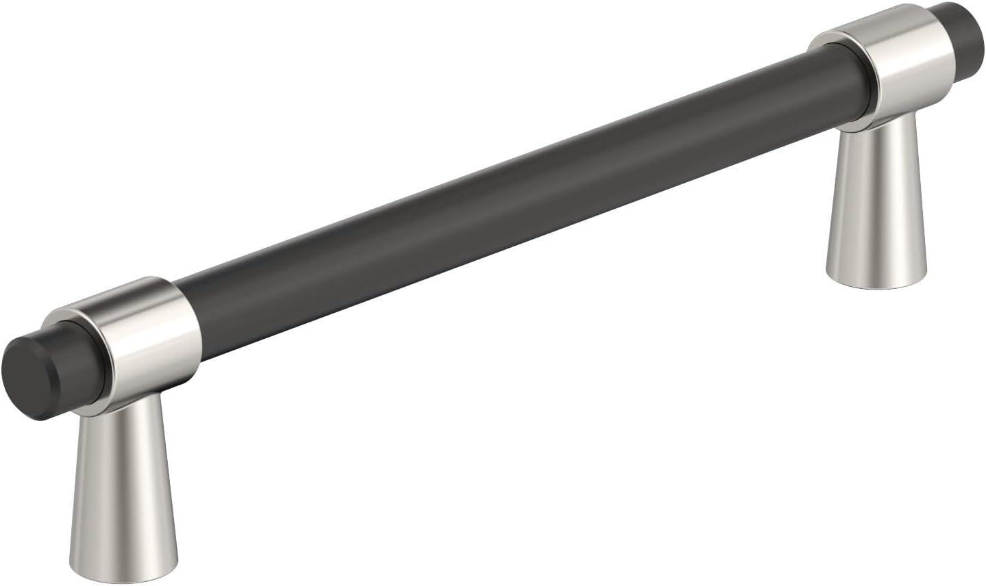 imageAmerock Cabinet Pull Matte BlackChampagne Bronze 334 inch 96 mm CentertoCenter Mergence 1 Pack Drawer Pull Cabinet Handle Cabinet HardwareMatte BlackPolished Nickel