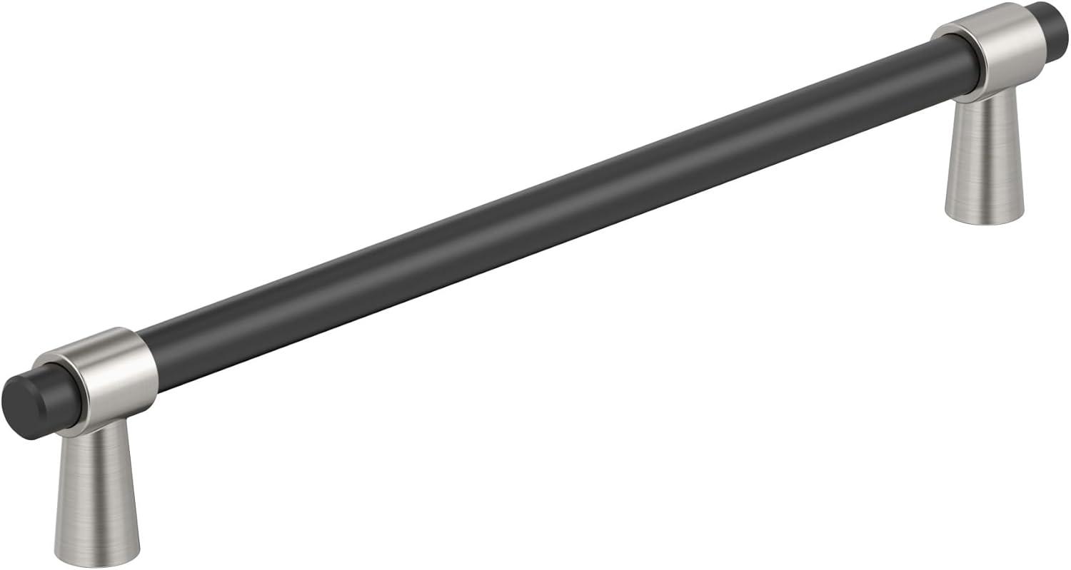 imageAmerock Cabinet Pull Matte BlackChampagne Bronze 334 inch 96 mm CentertoCenter Mergence 1 Pack Drawer Pull Cabinet Handle Cabinet HardwareMatte BlackSatin Nickel