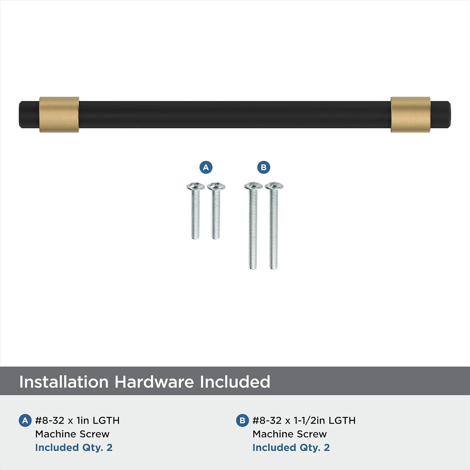 imageAmerock Cabinet Pull Matte BlackChampagne Bronze 334 inch 96 mm CentertoCenter Mergence 1 Pack Drawer Pull Cabinet Handle Cabinet HardwareMatte BlackChampagne Bronze