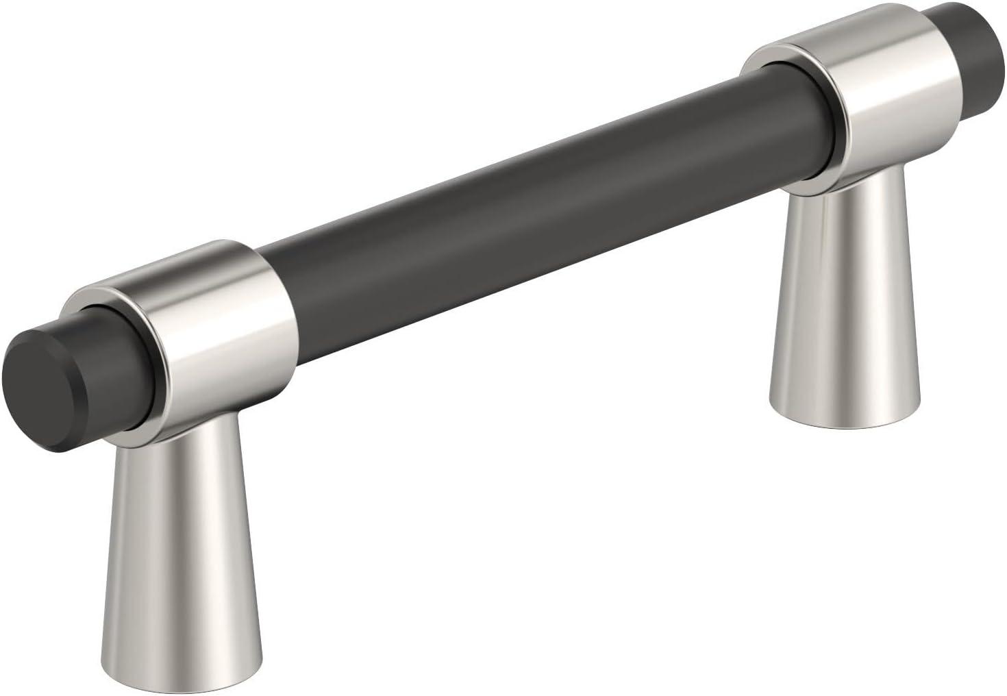 imageAmerock Cabinet Pull Matte BlackChampagne Bronze 334 inch 96 mm CentertoCenter Mergence 1 Pack Drawer Pull Cabinet Handle Cabinet HardwareMatte BlackPolished Nickel