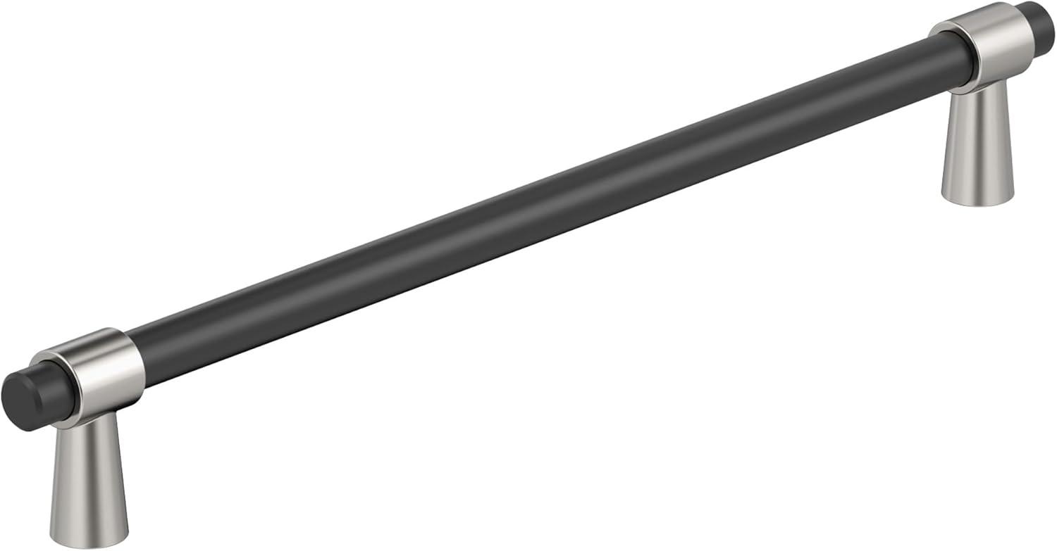 imageAmerock Cabinet Pull Matte BlackChampagne Bronze 334 inch 96 mm CentertoCenter Mergence 1 Pack Drawer Pull Cabinet Handle Cabinet HardwareMatte BlackPolished Nickel