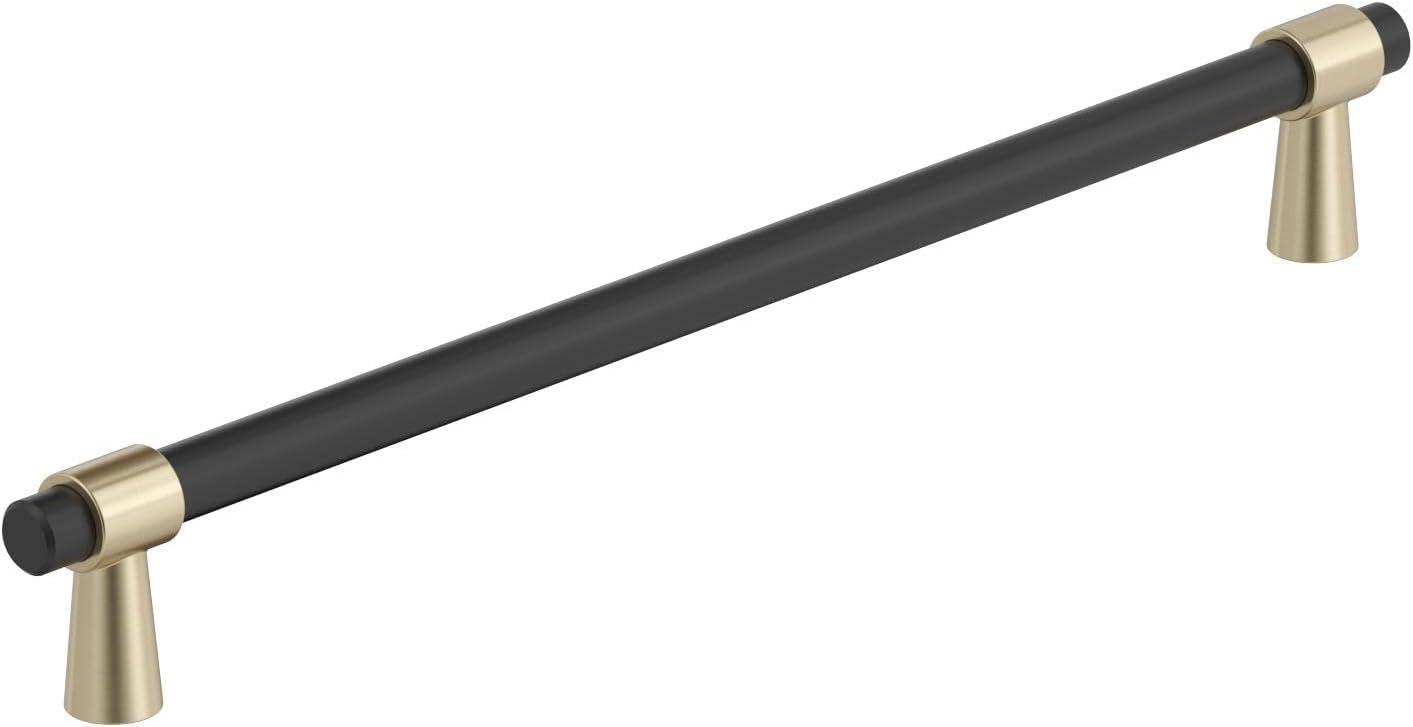 imageAmerock Cabinet Pull Matte BlackChampagne Bronze 334 inch 96 mm CentertoCenter Mergence 1 Pack Drawer Pull Cabinet Handle Cabinet HardwareMatte BlackGolden Champagne