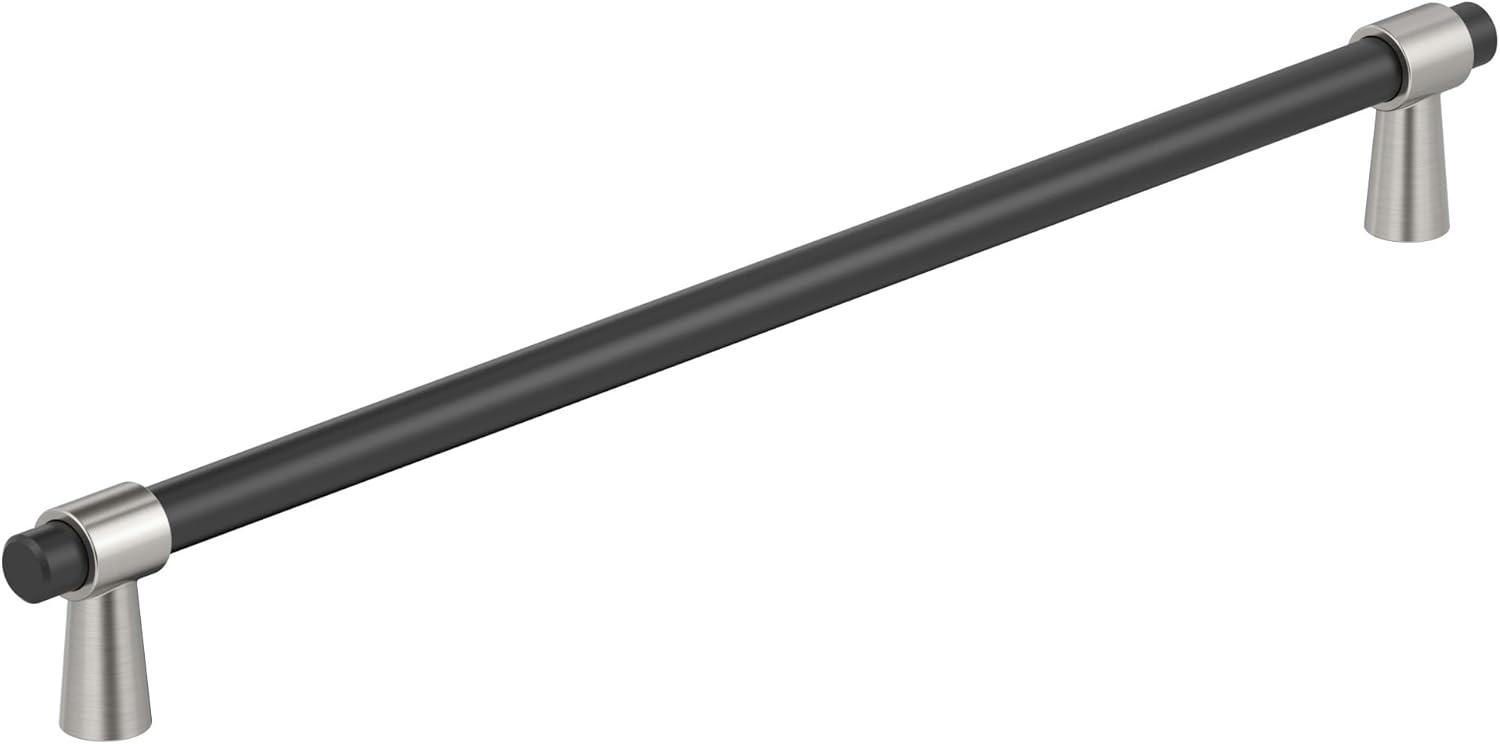imageAmerock Cabinet Pull Matte BlackChampagne Bronze 334 inch 96 mm CentertoCenter Mergence 1 Pack Drawer Pull Cabinet Handle Cabinet HardwareMatte BlackSatin Nickel