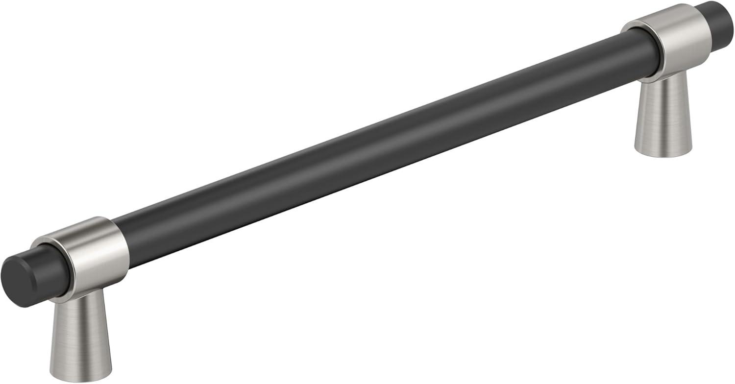 imageAmerock Cabinet Pull Matte BlackChampagne Bronze 334 inch 96 mm CentertoCenter Mergence 1 Pack Drawer Pull Cabinet Handle Cabinet HardwareMatte BlackSatin Nickel