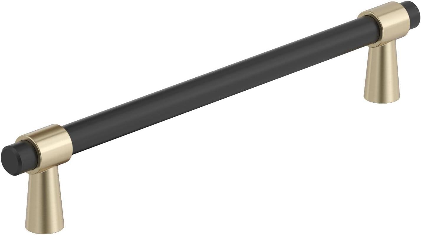 imageAmerock Cabinet Pull Matte BlackChampagne Bronze 334 inch 96 mm CentertoCenter Mergence 1 Pack Drawer Pull Cabinet Handle Cabinet HardwareMatte BlackGolden Champagne