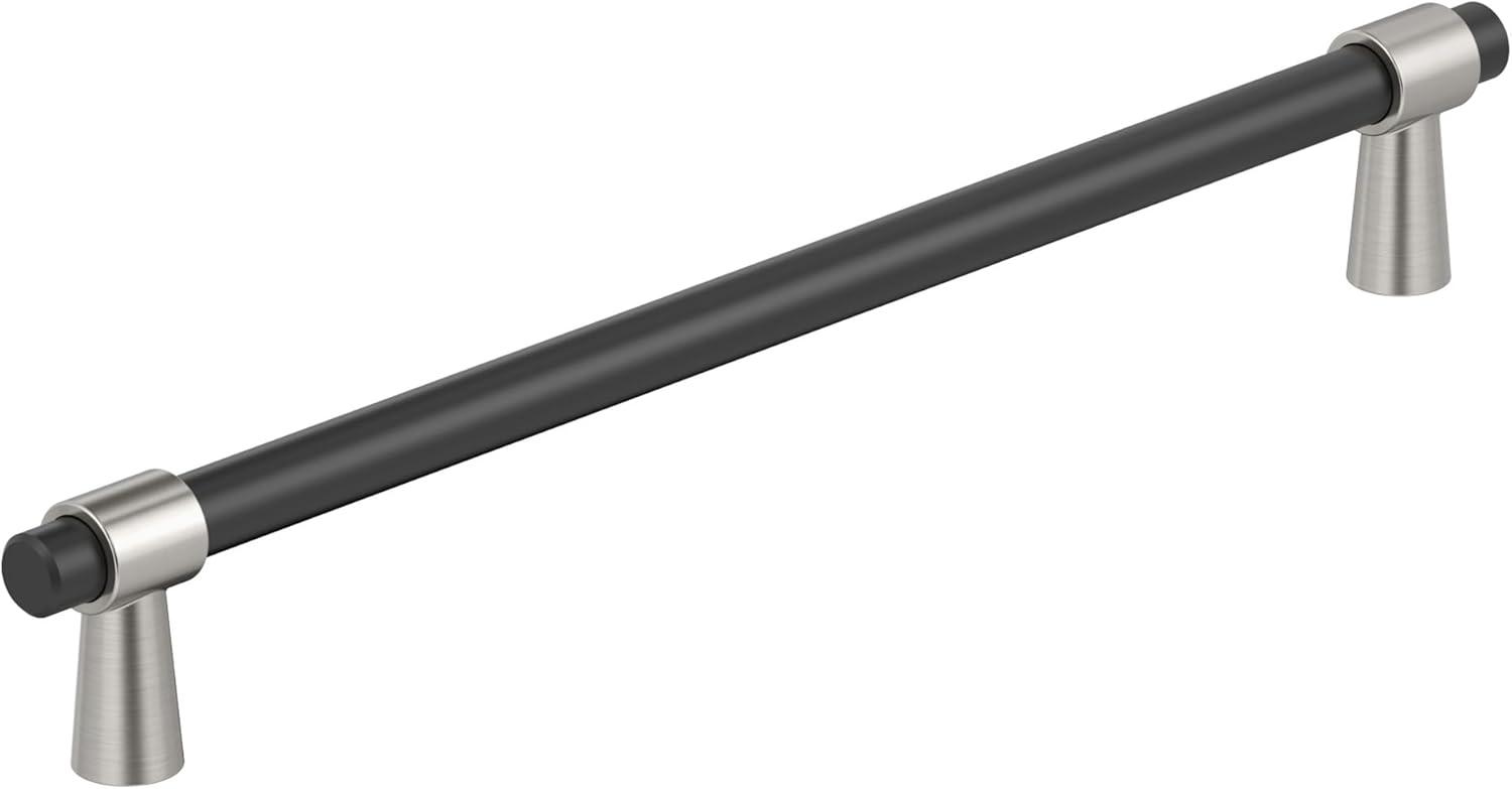 imageAmerock Cabinet Pull Matte BlackChampagne Bronze 334 inch 96 mm CentertoCenter Mergence 1 Pack Drawer Pull Cabinet Handle Cabinet HardwareMatte BlackSatin Nickel