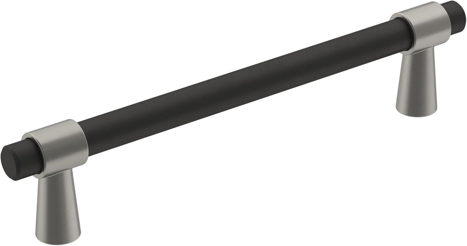 imageAmerock Cabinet Pull Matte BlackChampagne Bronze 334 inch 96 mm CentertoCenter Mergence 1 Pack Drawer Pull Cabinet Handle Cabinet HardwareMatte BlackSatin Nickel
