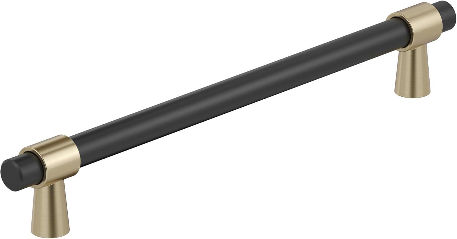 imageAmerock Cabinet Pull Matte BlackChampagne Bronze 334 inch 96 mm CentertoCenter Mergence 1 Pack Drawer Pull Cabinet Handle Cabinet HardwareMatte BlackGolden Champagne