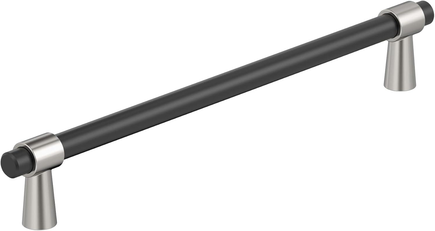 imageAmerock Cabinet Pull Matte BlackChampagne Bronze 334 inch 96 mm CentertoCenter Mergence 1 Pack Drawer Pull Cabinet Handle Cabinet HardwareMatte BlackPolished Nickel