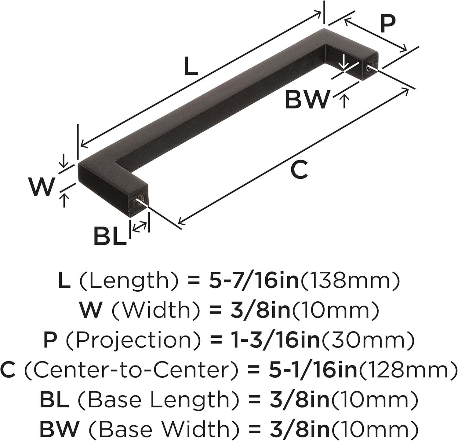 imageAmerock Cabinet Pull Oil Rubbed Bronze 5116 inch 128 mm Center to Center Monument 1 Pack Drawer Pull Drawer Handle Cabinet Hardware