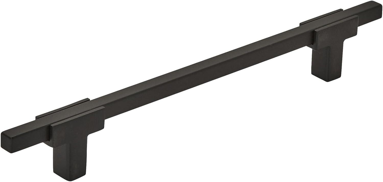 imageAmerock Cabinet Pull Polished ChromeBlack Chrome 10116 inch 256 mm Center to Center Urbanite 1 Pack Drawer Pull Drawer Handle Cabinet HardwareMatte BlackMatte Black