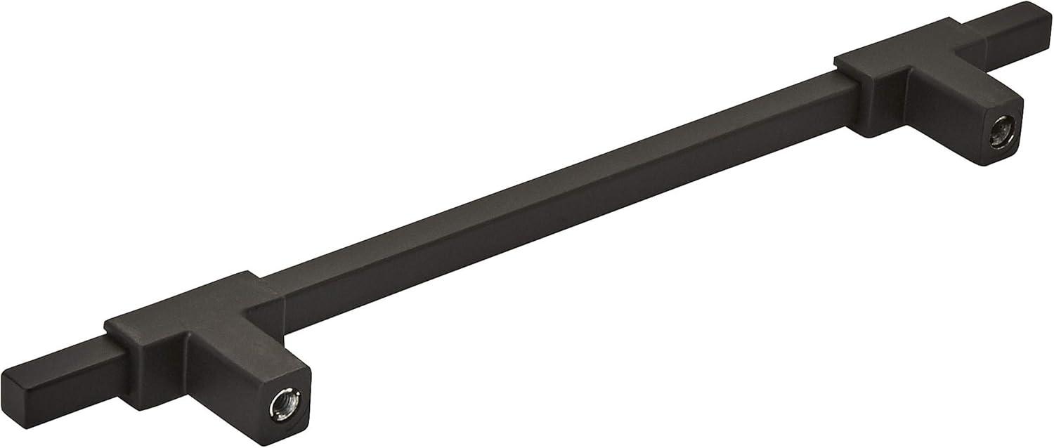 imageAmerock Cabinet Pull Polished ChromeBlack Chrome 10116 inch 256 mm Center to Center Urbanite 1 Pack Drawer Pull Drawer Handle Cabinet HardwareMatte BlackMatte Black