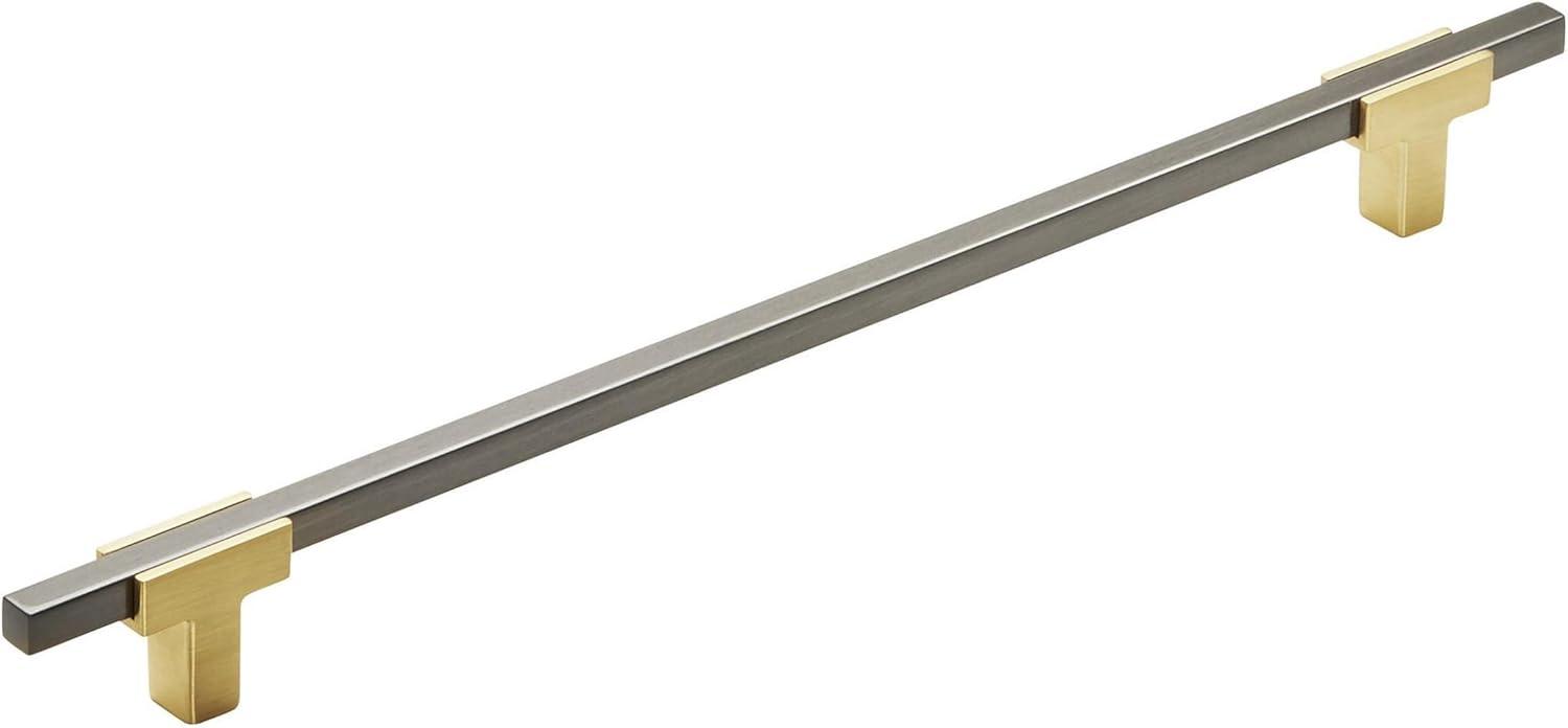 imageAmerock Cabinet Pull Polished ChromeBlack Chrome 10116 inch 256 mm Center to Center Urbanite 1 Pack Drawer Pull Drawer Handle Cabinet HardwareBrushed GoldBlack Chrome