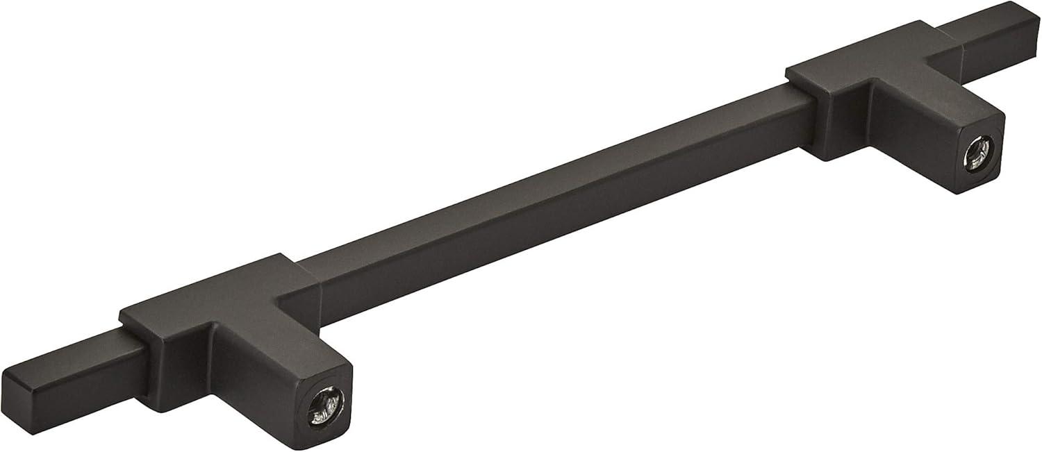imageAmerock Cabinet Pull Polished ChromeBlack Chrome 10116 inch 256 mm Center to Center Urbanite 1 Pack Drawer Pull Drawer Handle Cabinet HardwareMatte BlackMatte Black