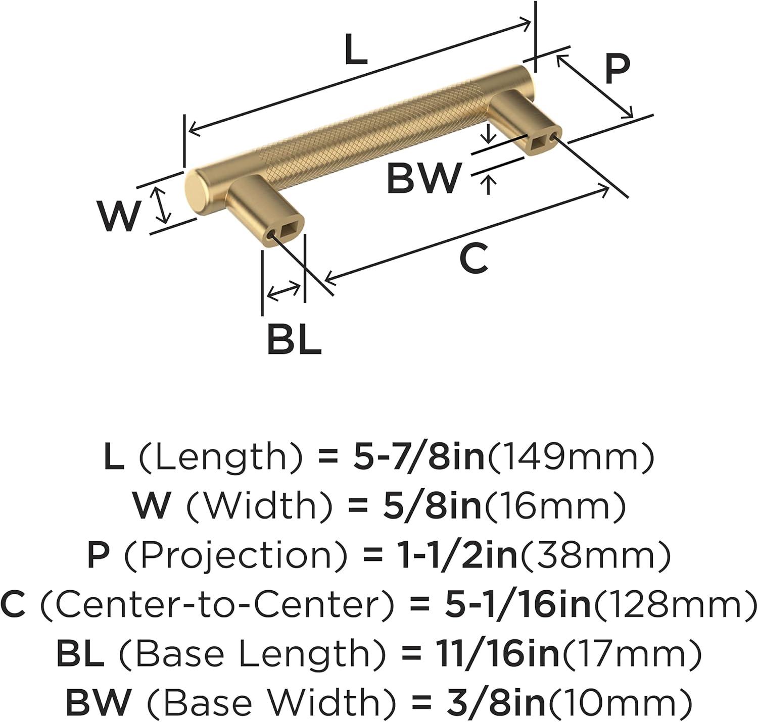 imageAmerock Kitchen Cabinet Pull Golden Champagne 6516 in 160 mm CentertoCenter Bronx 1 Pack Furniture Hardware Cabinet Handle Bathroom Drawer PullChampagne Bronze