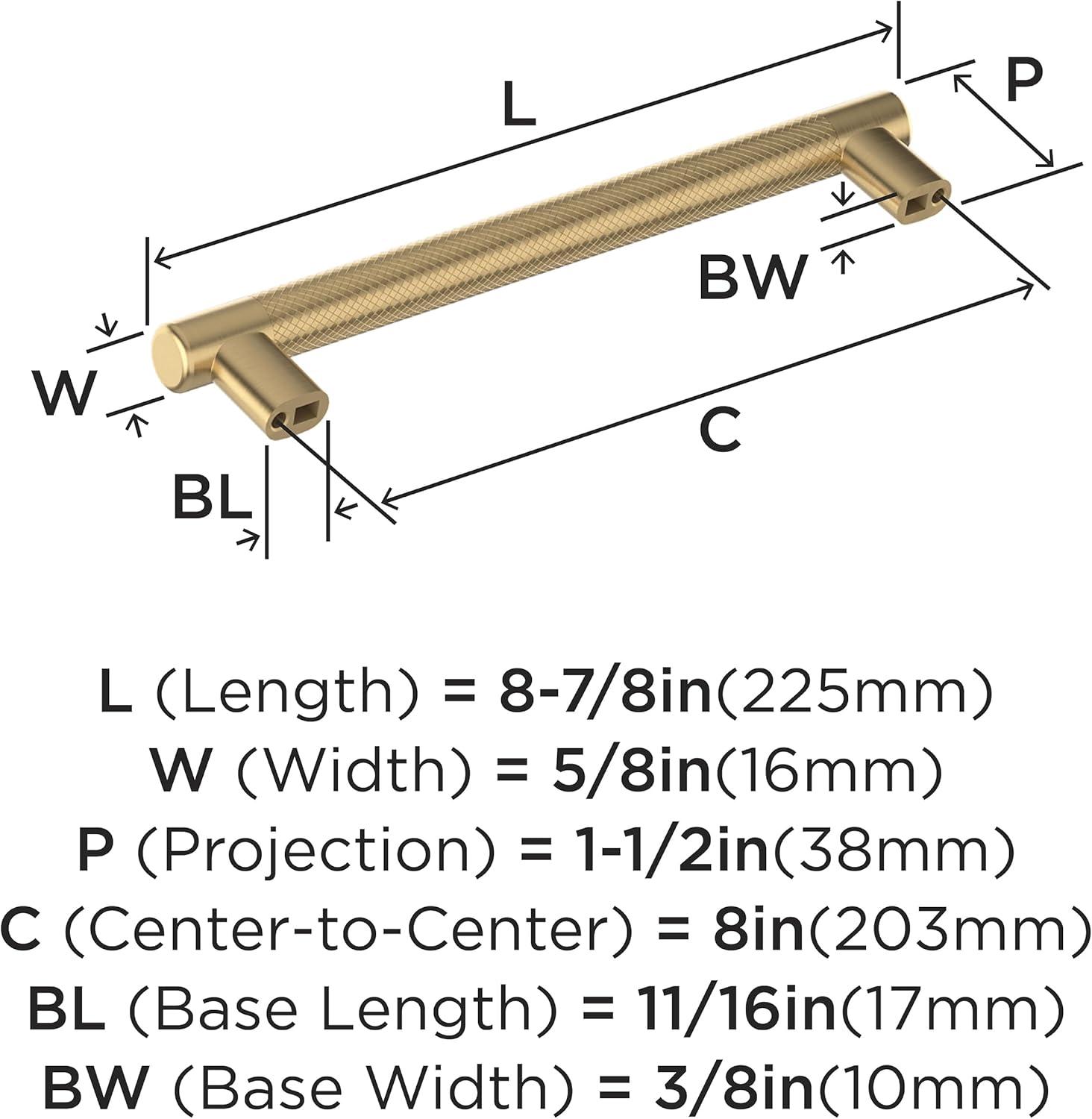 imageAmerock Kitchen Cabinet Pull Golden Champagne 6516 in 160 mm CentertoCenter Bronx 1 Pack Furniture Hardware Cabinet Handle Bathroom Drawer PullChampagne Bronze