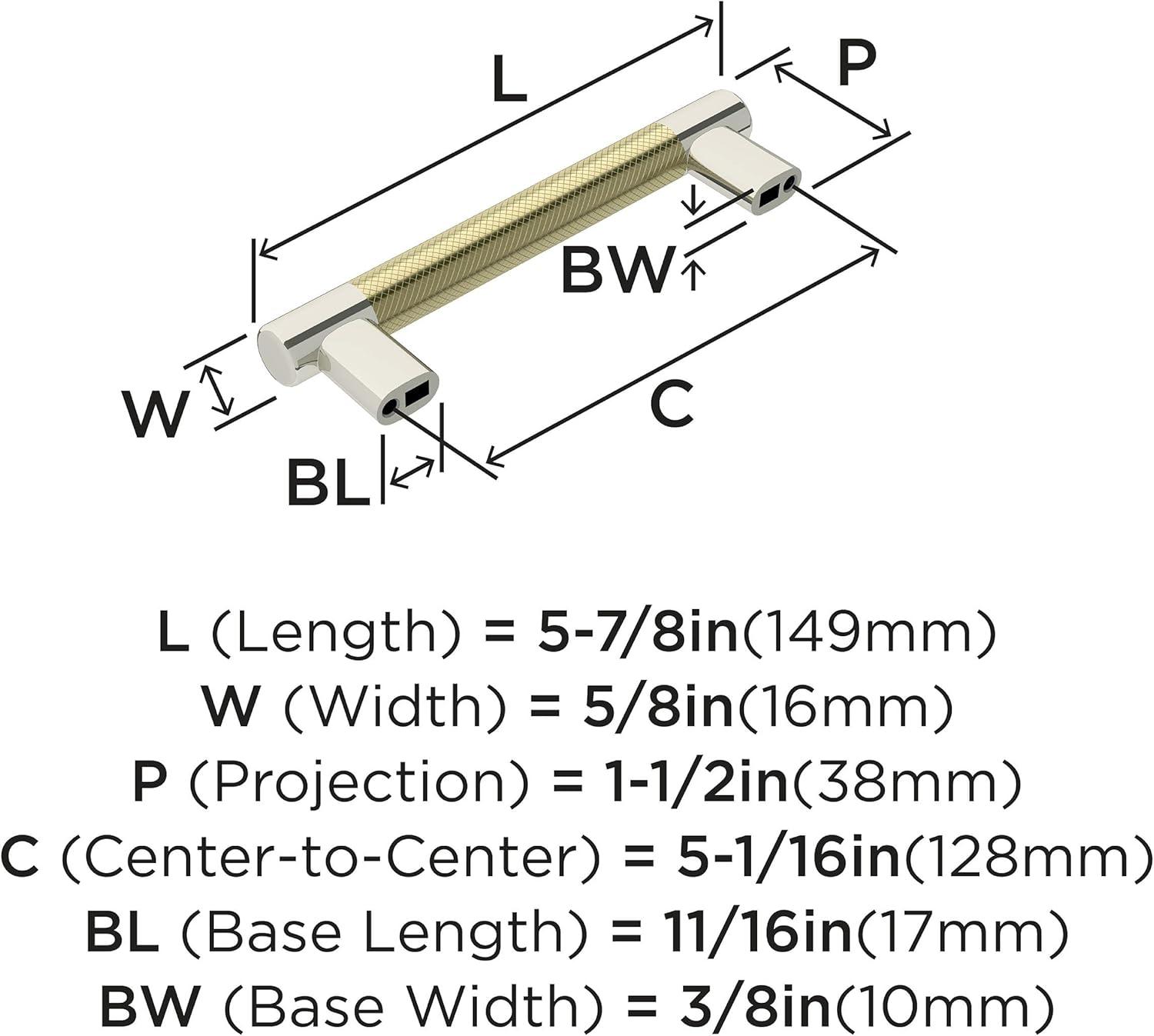 imageAmerock Kitchen Cabinet Pull Golden Champagne 6516 in 160 mm CentertoCenter Bronx 1 Pack Furniture Hardware Cabinet Handle Bathroom Drawer PullPolished NickelGolden Champagne