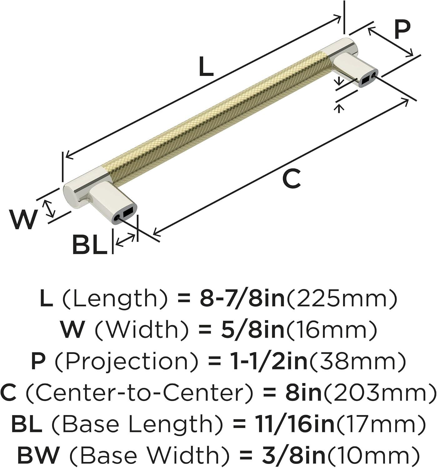 imageAmerock Kitchen Cabinet Pull Golden Champagne 6516 in 160 mm CentertoCenter Bronx 1 Pack Furniture Hardware Cabinet Handle Bathroom Drawer PullPolished NickelGolden Champagne