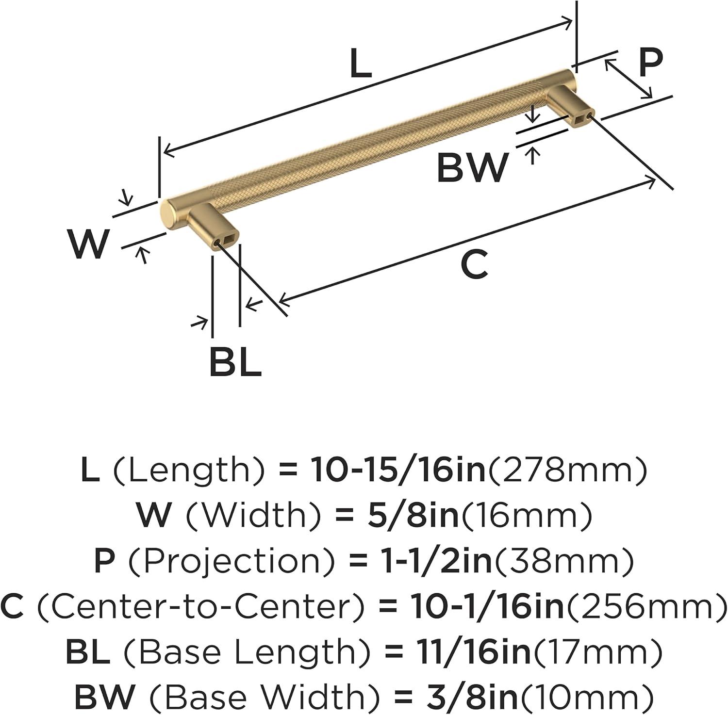 imageAmerock Kitchen Cabinet Pull Golden Champagne 6516 in 160 mm CentertoCenter Bronx 1 Pack Furniture Hardware Cabinet Handle Bathroom Drawer PullChampagne Bronze