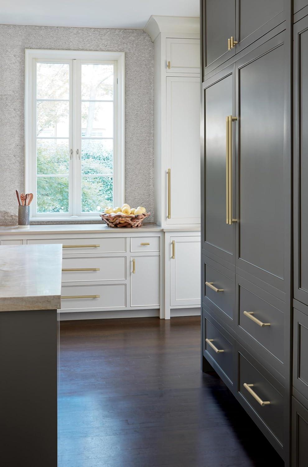 imageAmerock Kitchen Cabinet Pull Golden Champagne 6516 in 160 mm CentertoCenter Bronx 1 Pack Furniture Hardware Cabinet Handle Bathroom Drawer PullGolden Champagne