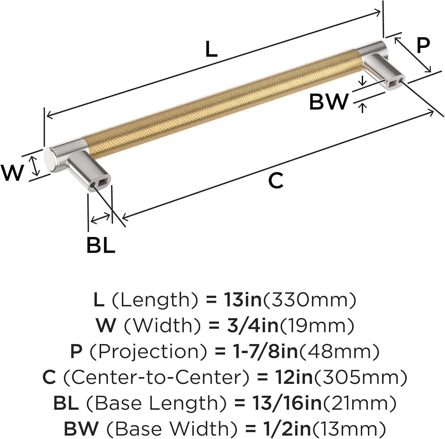 imageAmerock Kitchen Cabinet Pull Golden Champagne 6516 in 160 mm CentertoCenter Bronx 1 Pack Furniture Hardware Cabinet Handle Bathroom Drawer PullPolished NickelChampagne Bronze