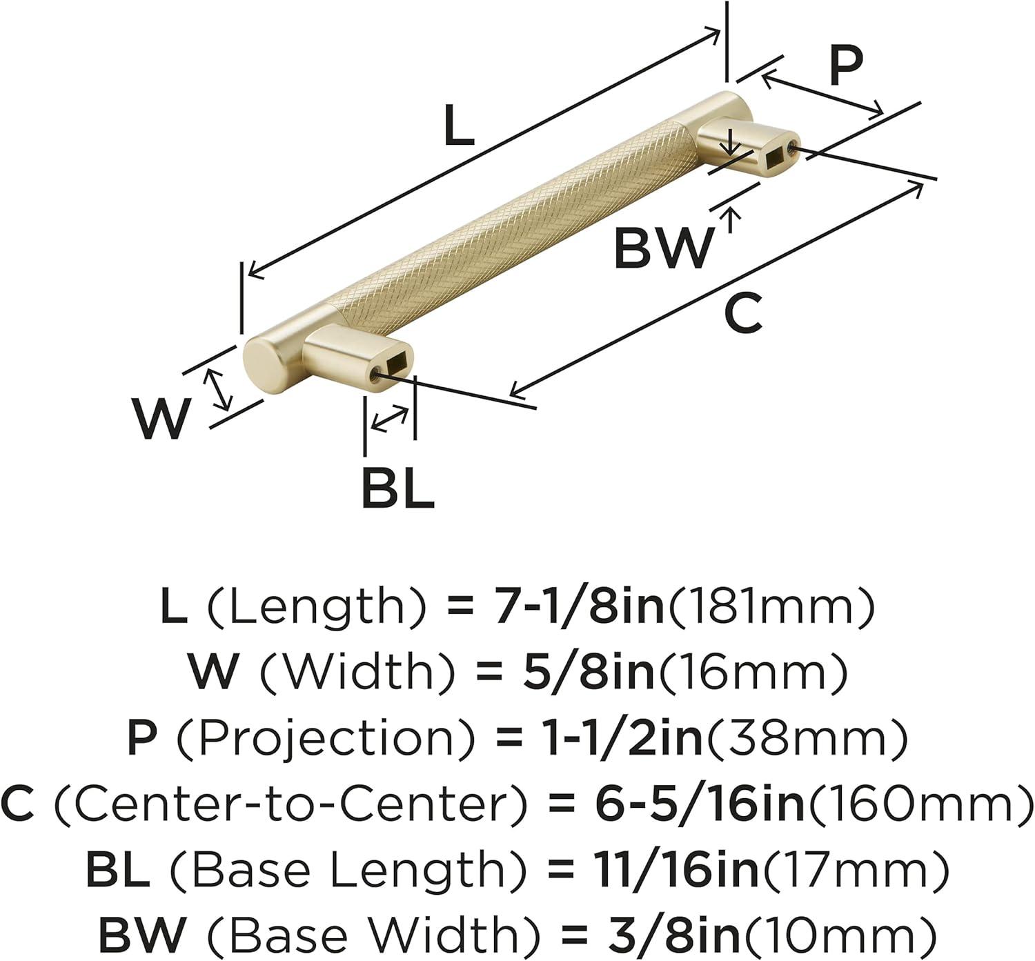 imageAmerock Kitchen Cabinet Pull Golden Champagne 6516 in 160 mm CentertoCenter Bronx 1 Pack Furniture Hardware Cabinet Handle Bathroom Drawer PullGolden Champagne