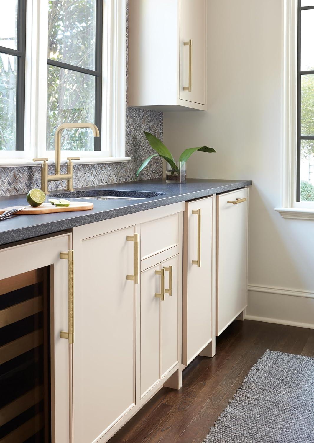 imageAmerock Kitchen Cabinet Pull Golden Champagne 6516 in 160 mm CentertoCenter Bronx 1 Pack Furniture Hardware Cabinet Handle Bathroom Drawer PullGolden Champagne