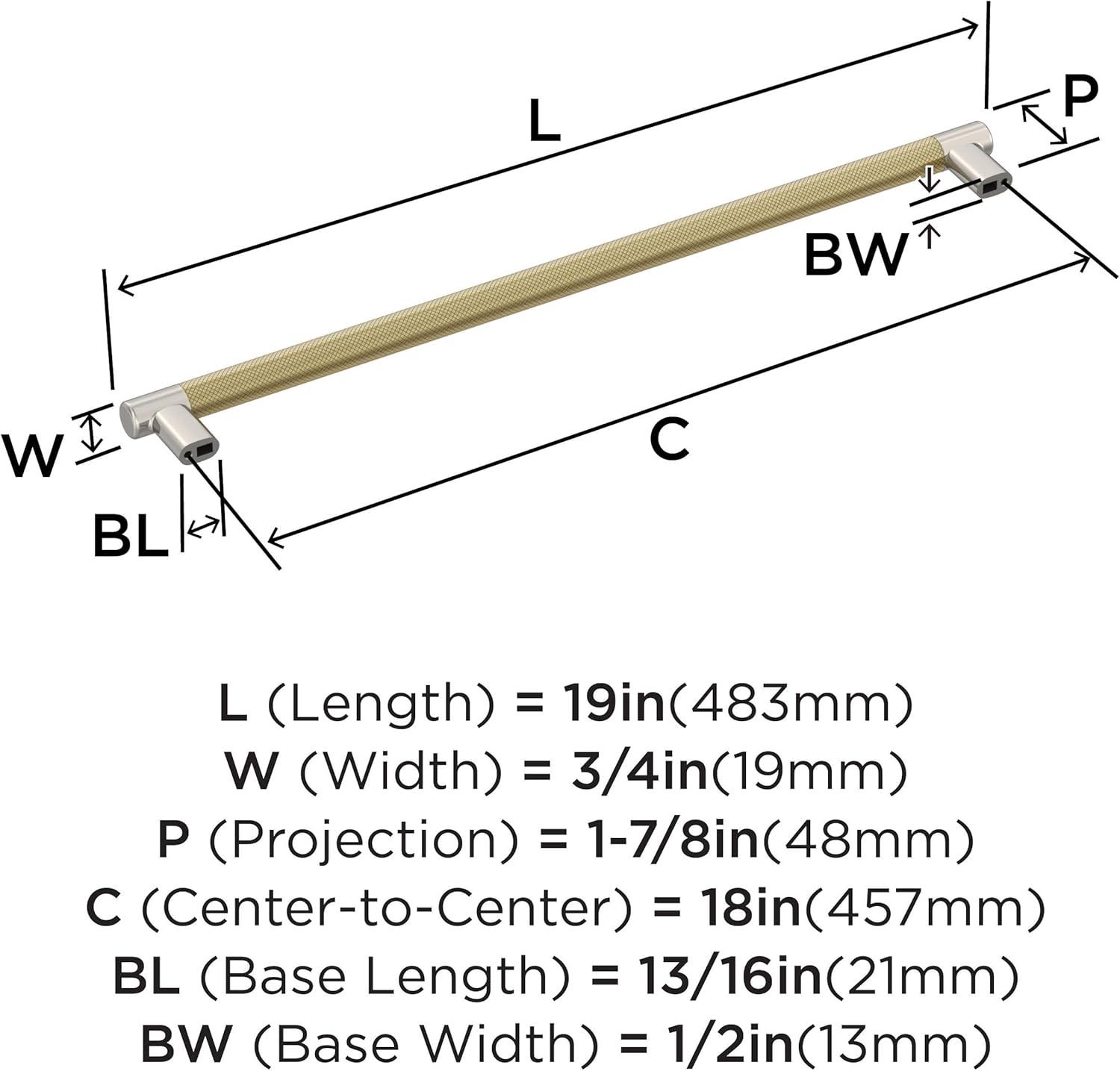 imageAmerock Kitchen Cabinet Pull Golden Champagne 6516 in 160 mm CentertoCenter Bronx 1 Pack Furniture Hardware Cabinet Handle Bathroom Drawer PullPolished NickelGolden Champagne