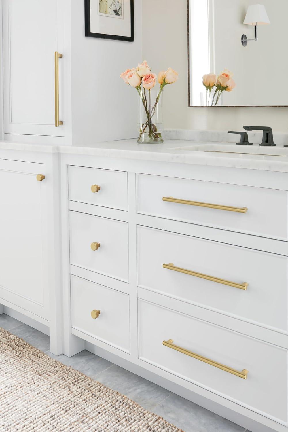 imageAmerock Kitchen Cabinet Pull Golden Champagne 6516 in 160 mm CentertoCenter Bronx 1 Pack Furniture Hardware Cabinet Handle Bathroom Drawer PullChampagne Bronze