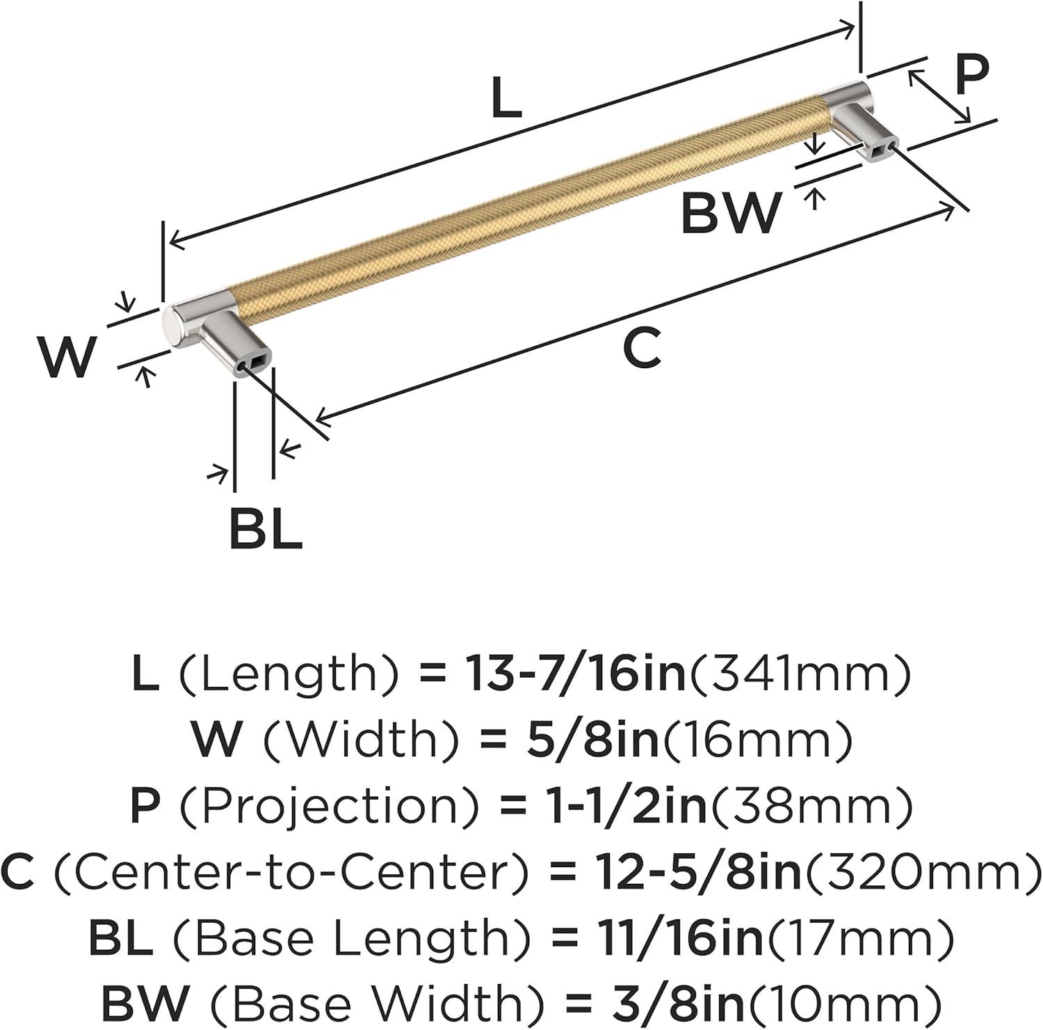 imageAmerock Kitchen Cabinet Pull Golden Champagne 6516 in 160 mm CentertoCenter Bronx 1 Pack Furniture Hardware Cabinet Handle Bathroom Drawer PullPolished NickelChampagne Bronze
