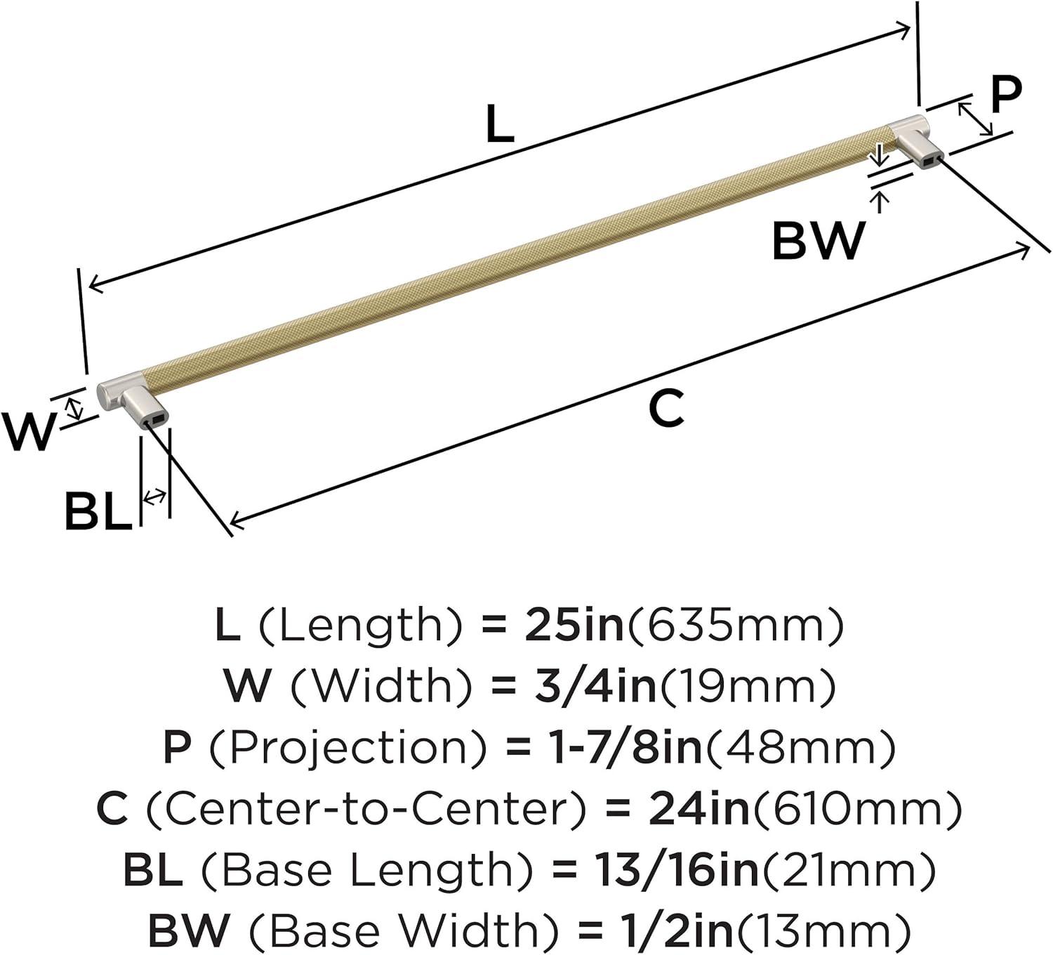 imageAmerock Kitchen Cabinet Pull Golden Champagne 6516 in 160 mm CentertoCenter Bronx 1 Pack Furniture Hardware Cabinet Handle Bathroom Drawer PullPolished NickelGolden Champagne