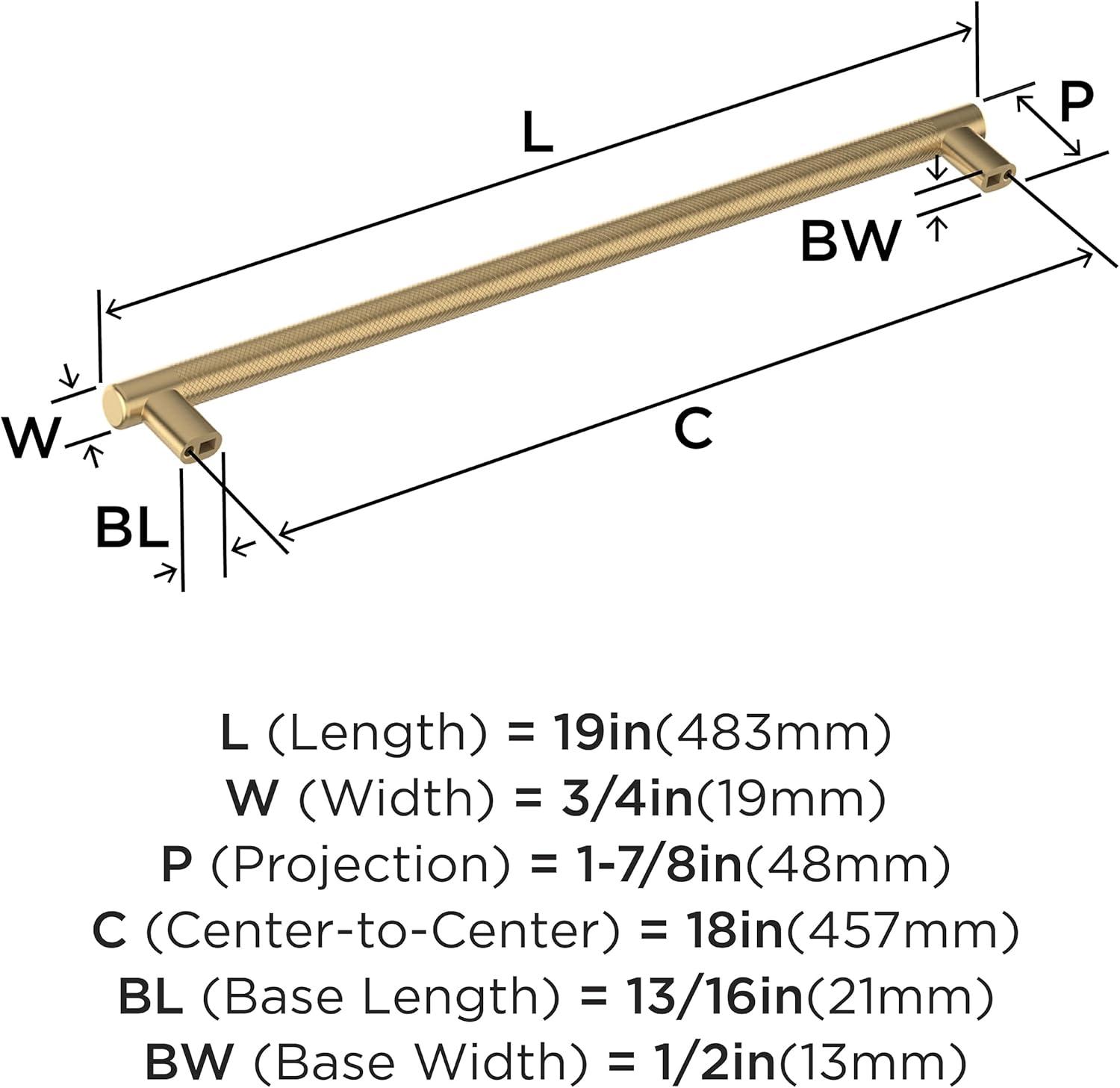 imageAmerock Kitchen Cabinet Pull Golden Champagne 6516 in 160 mm CentertoCenter Bronx 1 Pack Furniture Hardware Cabinet Handle Bathroom Drawer PullChampagne Bronze