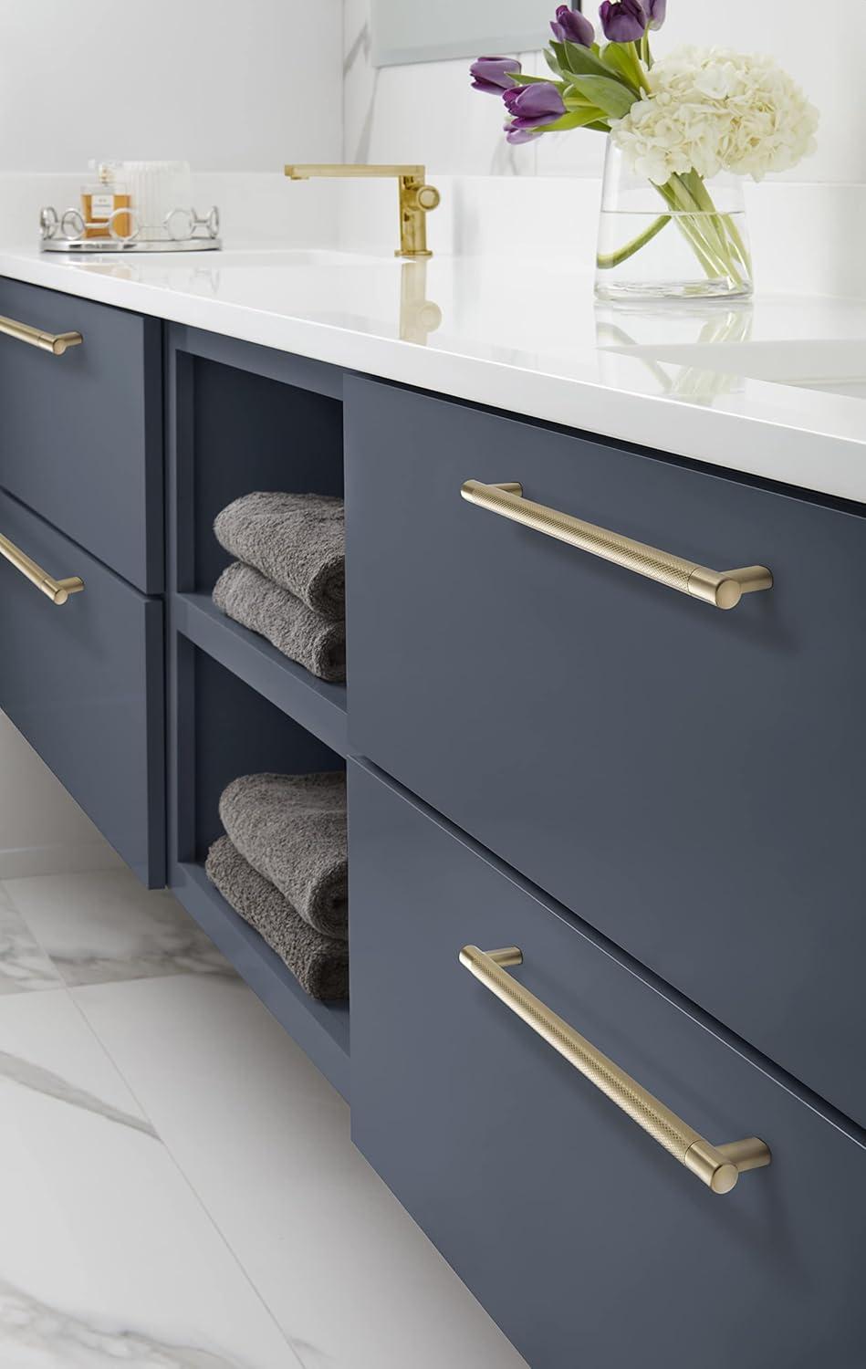 imageAmerock Kitchen Cabinet Pull Golden Champagne 6516 in 160 mm CentertoCenter Bronx 1 Pack Furniture Hardware Cabinet Handle Bathroom Drawer PullGolden Champagne